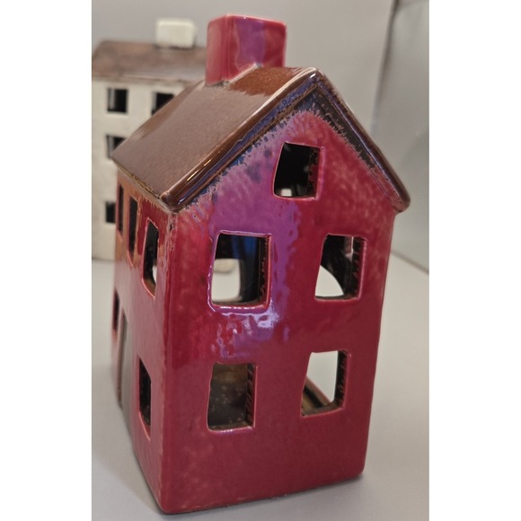 Mini Ceramic Village  Six Houses. Light Up With Your Candles - Picture 9 of 16